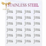 Religious Jesus Letter Stud Earrings Stainless Steel Unisex Couple Set