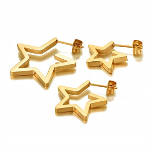316L Stainless Steel Love Star Earrings Bohemia Party Stud Earrings