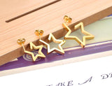 316L Stainless Steel Love Star Earrings Bohemia Party Stud Earrings