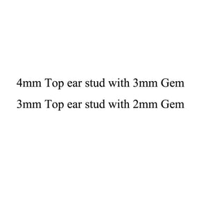 12pairs Birthstone Gem Ear Piercing Stud Body Jewelry Silver&Gold Color