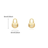 Zircon Stud Earrings for Women, Plated Piercing Small Jewelry