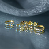 925 Sterling Silver Zircon Earrings Set for Women