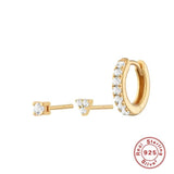 925 Sterling Silver Zircon Earrings Set for Women