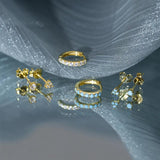 925 Sterling Silver Zircon Earrings Set for Women