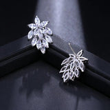 Crystal Flower CZ Earrings for Women - Gorgeous Party Wedding Jewelry