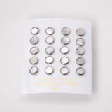 10Pairs Stainless Steel Shell Stud Earrings Set Round 8MM