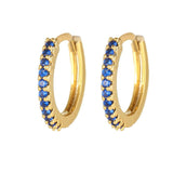 5pcs Devil's Eye Zirconia Stud Hoop Set Asymmetrical Jewelry
