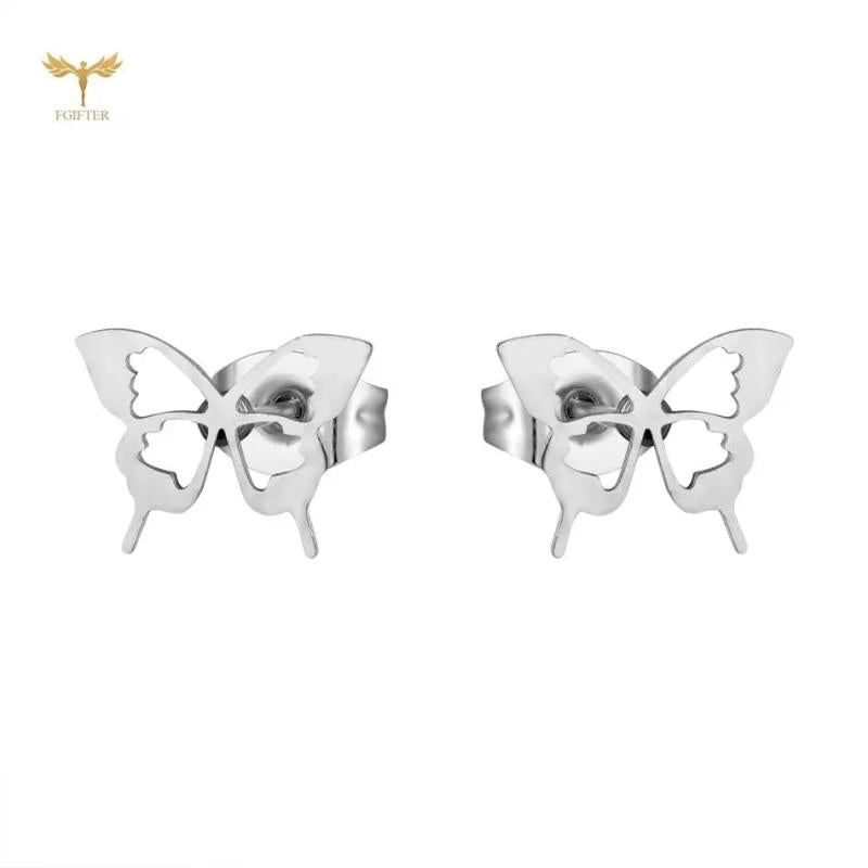 Butterfly Earrings Set Stainless Steel Ear Stud for Women Girls