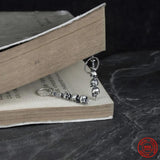 Gothic Sword Piercing Three Skull Earrings 925 Sterling Silver