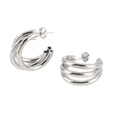 316L Stainless Steel Hoop Earrings Geometric Snake Sun Pendant Jewelry