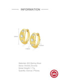 Star Anise 925 Sterling Silver Hoop Earrings Crystal Fine Jewelry 18K Mom Gift