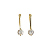 Zircon Geometry Earrings 925 Silver 14k Wedding Jewelry