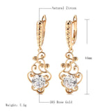 Vintage Zircon Pendant Earrings 585 Wedding Jewelry