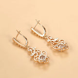 Vintage Zircon Pendant Earrings 585 Wedding Jewelry