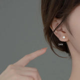 925 Sterling Silver Fresh Water Pearl Stud Earrings Wedding Jewelry