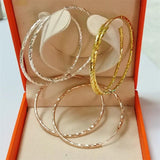 Senlissi Women's Hoop Earrings 18K Yellow Plated 925 Sterling Silver 