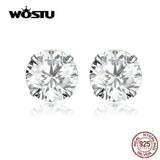 925 Silver Zircon Stud Earrings Purple Red Small CTE166