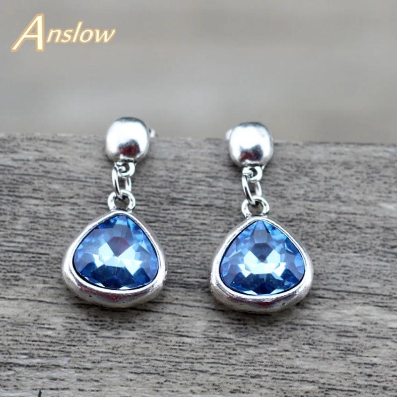 Anslow Crystal Stud Earring for Lady Female Gift