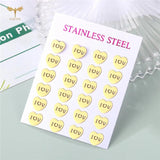 Romantic Heart Earrings Set Stainless Steel Small Stud Accessory