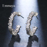 Zirconia Earrings in Punk Modern Style