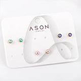 Boho Evil Eyes Stud Earrings Stainless Steel Jewelry Set