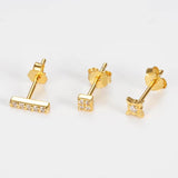925 Silver Zircon Stud Earrings Set for Women