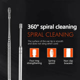 6Pcs Earwax Pickers Stainless Steel Ear Cleaner Curette Spoon Health Care Kit