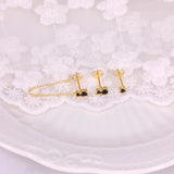 Colorful Zircon Earring Set 925 Silver Cartilage Stud Piercing