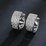 Classic Round Cubic Zircon Earrings for Wedding Party