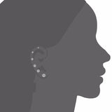 6Pairs Small Stud Earrings Sets Stainless Steel AAA Cubic Zircon