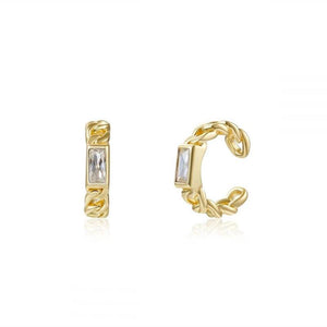 Zircon Filled Hoop Earrings Set for Women Piercing - Party Wedding Jewelry