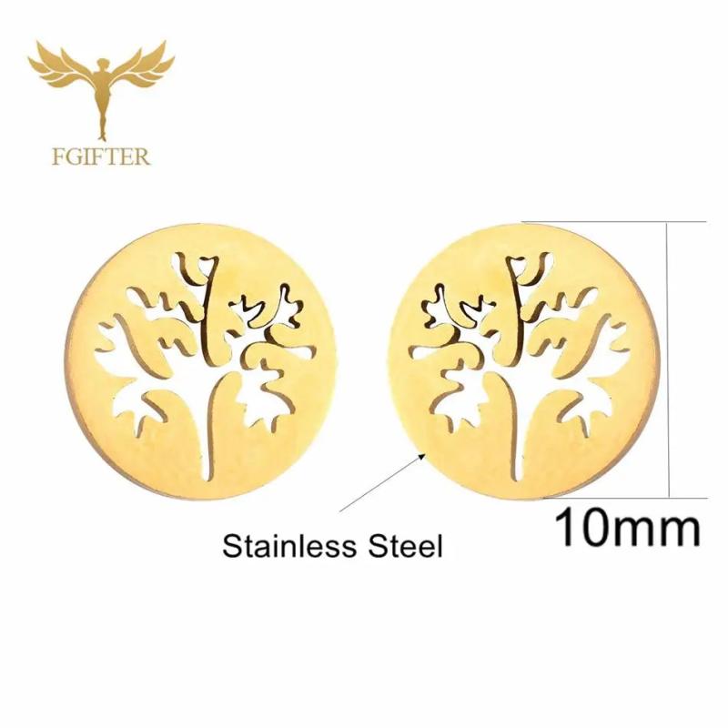 Stainless Steel Stud Earrings Set 12 Pairs Lot Ear Piercing Women Accessories