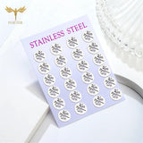 Stainless Steel Stud Earrings Set 12 Pairs Lot Ear Piercing Women Accessories