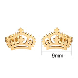 Small Crown Earrings for Girls 12 Pairs Pack Kids Accessories