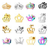 Small Crown Earrings for Girls 12 Pairs Pack Kids Accessories