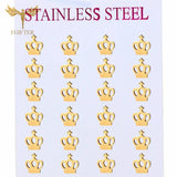 Small Crown Earrings for Girls 12 Pairs Pack Kids Accessories