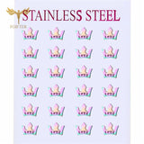 Small Crown Earrings for Girls 12 Pairs Pack Kids Accessories