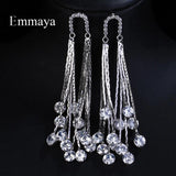 Elegance Tassels CZ Earrings Wedding Jewelry Gift