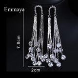 Elegance Tassels CZ Earrings Wedding Jewelry Gift