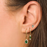 Colorful Zircon Plated Ear Stud Earrings Set