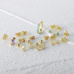 925 Sterling Silver CZ Earings Set for Women, Mom Gift