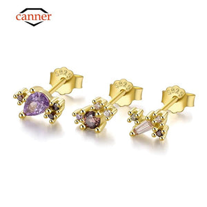 925 Sterling Silver CZ Earings Set for Women, Mom Gift