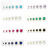 925 Sterling Silver CZ Earings Set for Women, Mom Gift