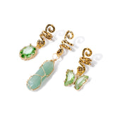 Hexagonal Stone Hair Jewelry Women Braids Crystal Dreadlock Headwear