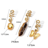 Hexagonal Stone Hair Jewelry Women Braids Crystal Dreadlock Headwear