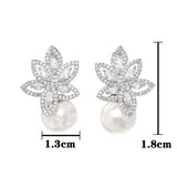 Zirconia Decoration Noble Earrings for Women