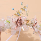 Pearl Flower Bridal Headband Wedding Headbands Hair Jewelry