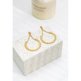 YACHAN Stainless Steel Opal Drop Earrings Women 18K Plated Round Dangle Earring