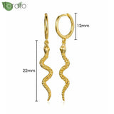 925 Silver Vintage Snake Hoop Earrings Party Jewelry