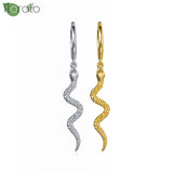 925 Silver Vintage Snake Hoop Earrings Party Jewelry